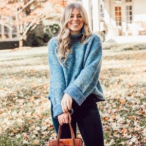 Anthropologie Moth Sparkle Knit Turtleneck Sweater